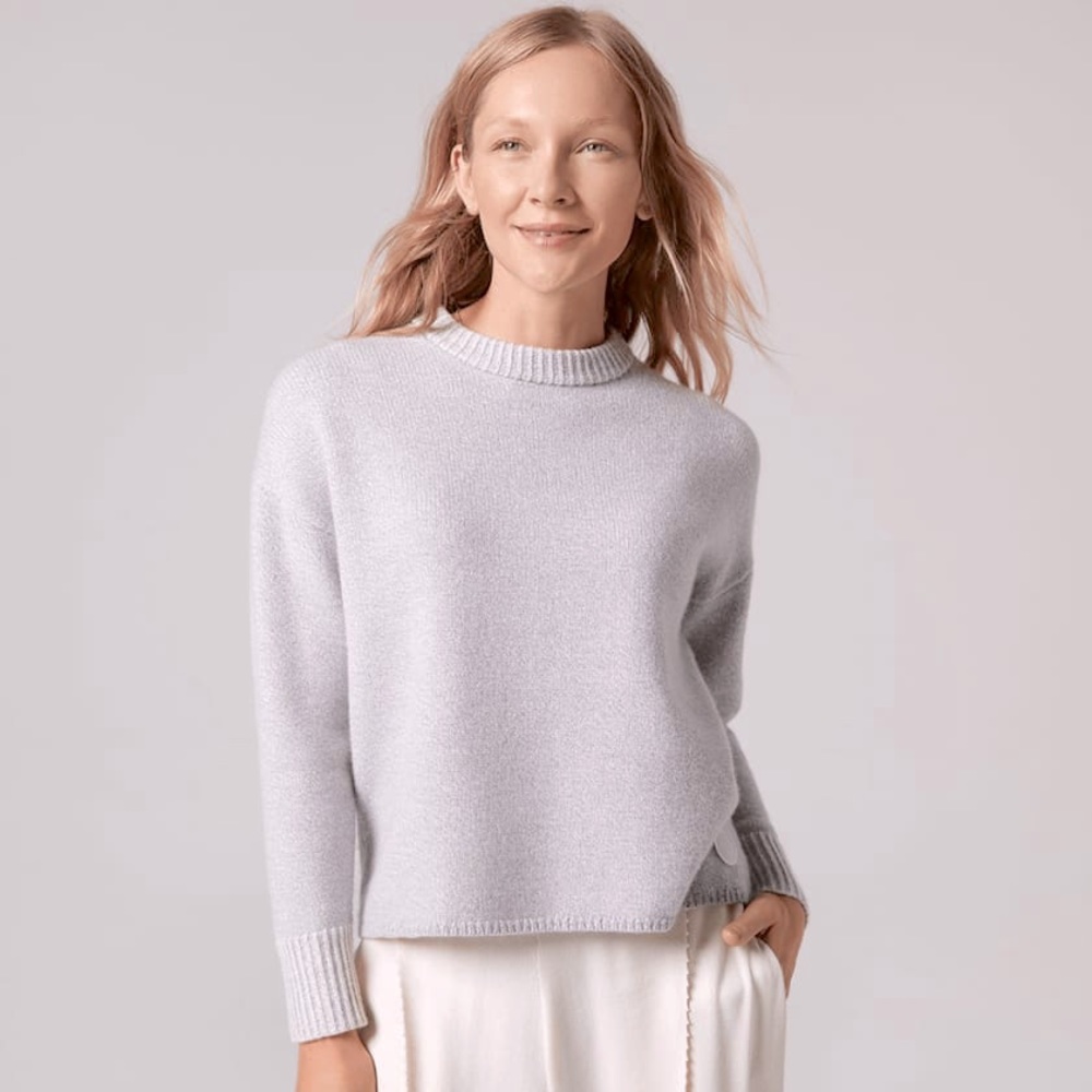 Allbirds Wool Jumper / Cropped Wool Sweater - XS - GUC - Light Grey